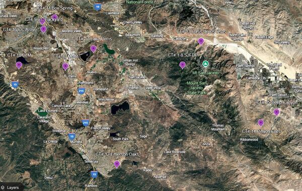 map of camera trap locations